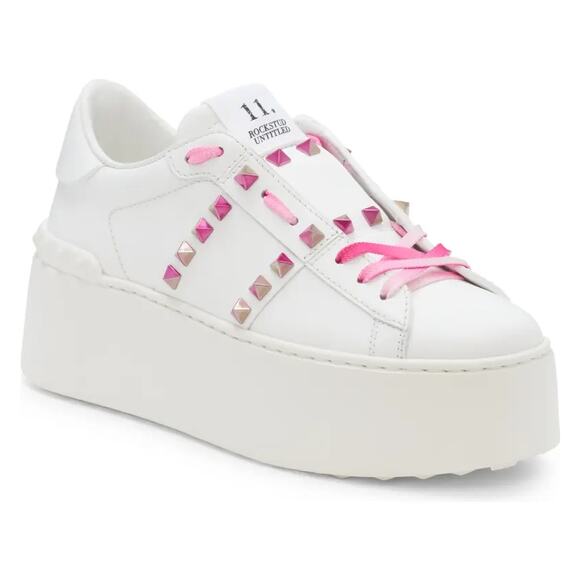 Valentino Garavani Flatform Rockstud Untitled Sneakers Multicolored Studs 38.5 - Picture 1 of 6